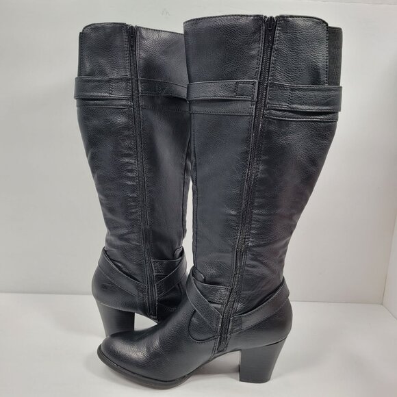 Cliffs By White Mountain Women's Black Tall High Boots US Size 7.5M - Picture 5 of 12